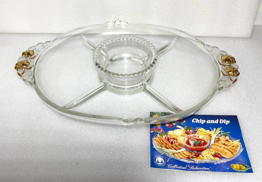 new Other - Mikasa Gilded Rose 16 1/2'' Chip & Dip Platter Serving Tray