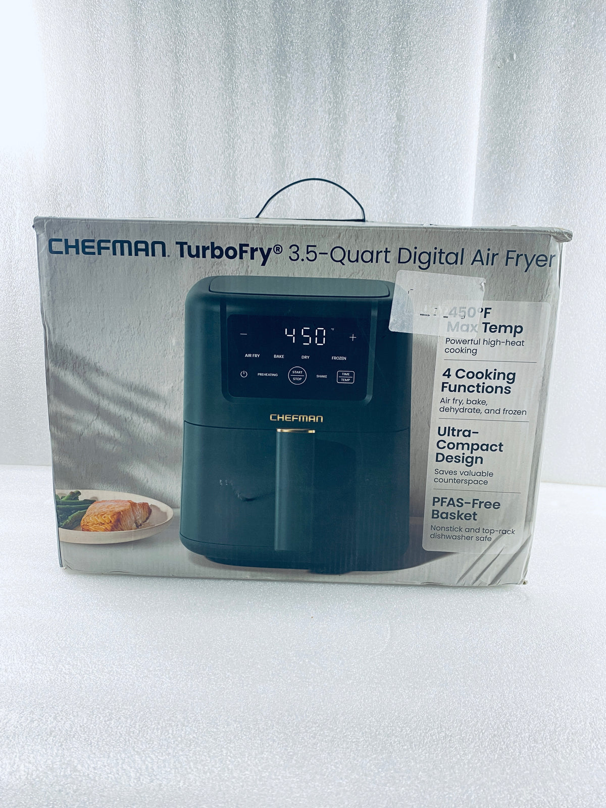Chefman TurboFry 3.5 Qt. 4-in-1 Air Fryer, 450°F Max Temp With Nonstick Basket