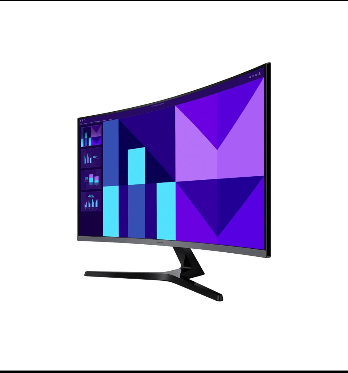 New Open Box Samsung 32” S3 FHD 100Hz Curved Gaming Monitor W/ Built-in Speakers