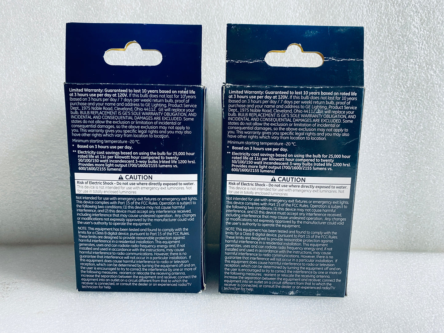 Lot Of 2-New GE LED 3-Way Soft White Light Bulb 50/100/150W 700/1600/2155 Lumens