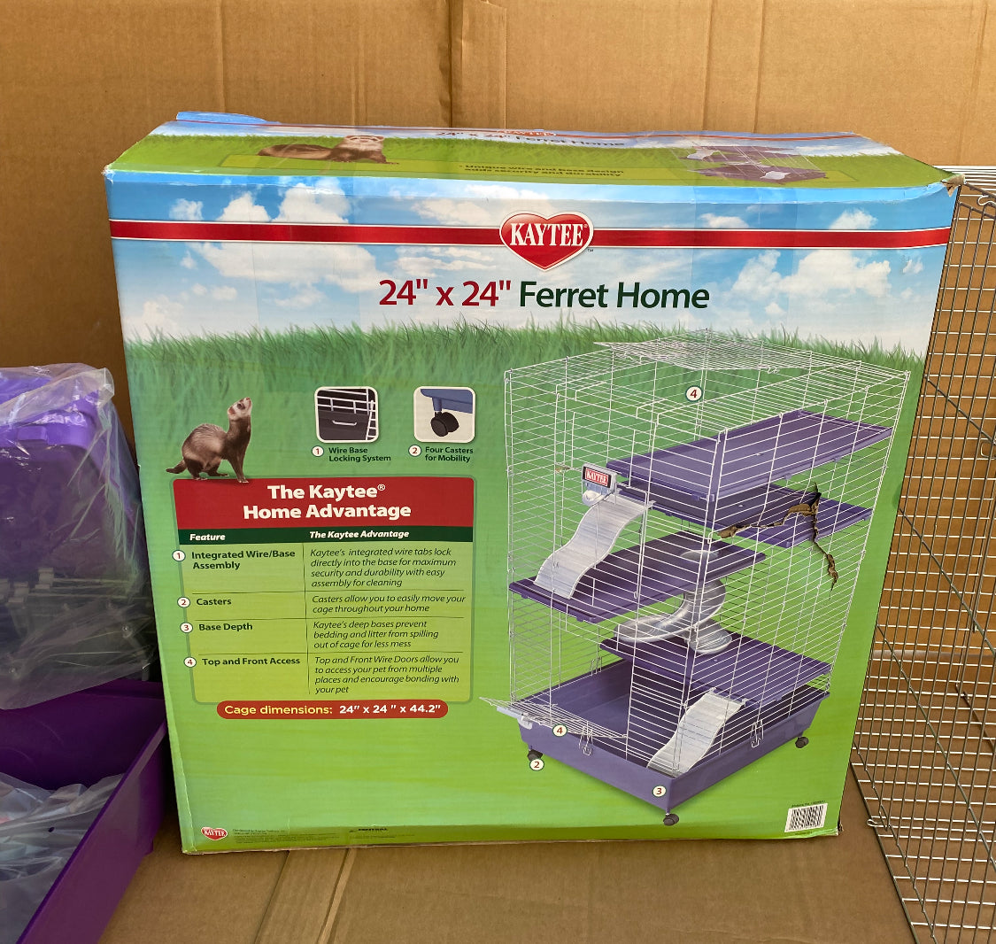 New Kaytee My First Home Multi-Level Habitat With Casters For Pet Ferrets