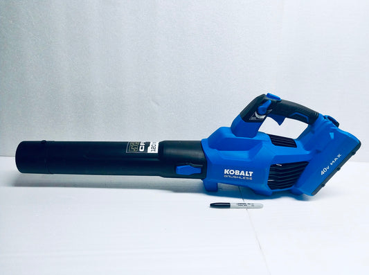 #100 - Kobalt 40V Max Brushless Air Blower 520 CFM 120 MPH, KLB 1040B-03, No Battery, Blue - (READ) - (IN CONDITION AS SHOWN)$$$$$$