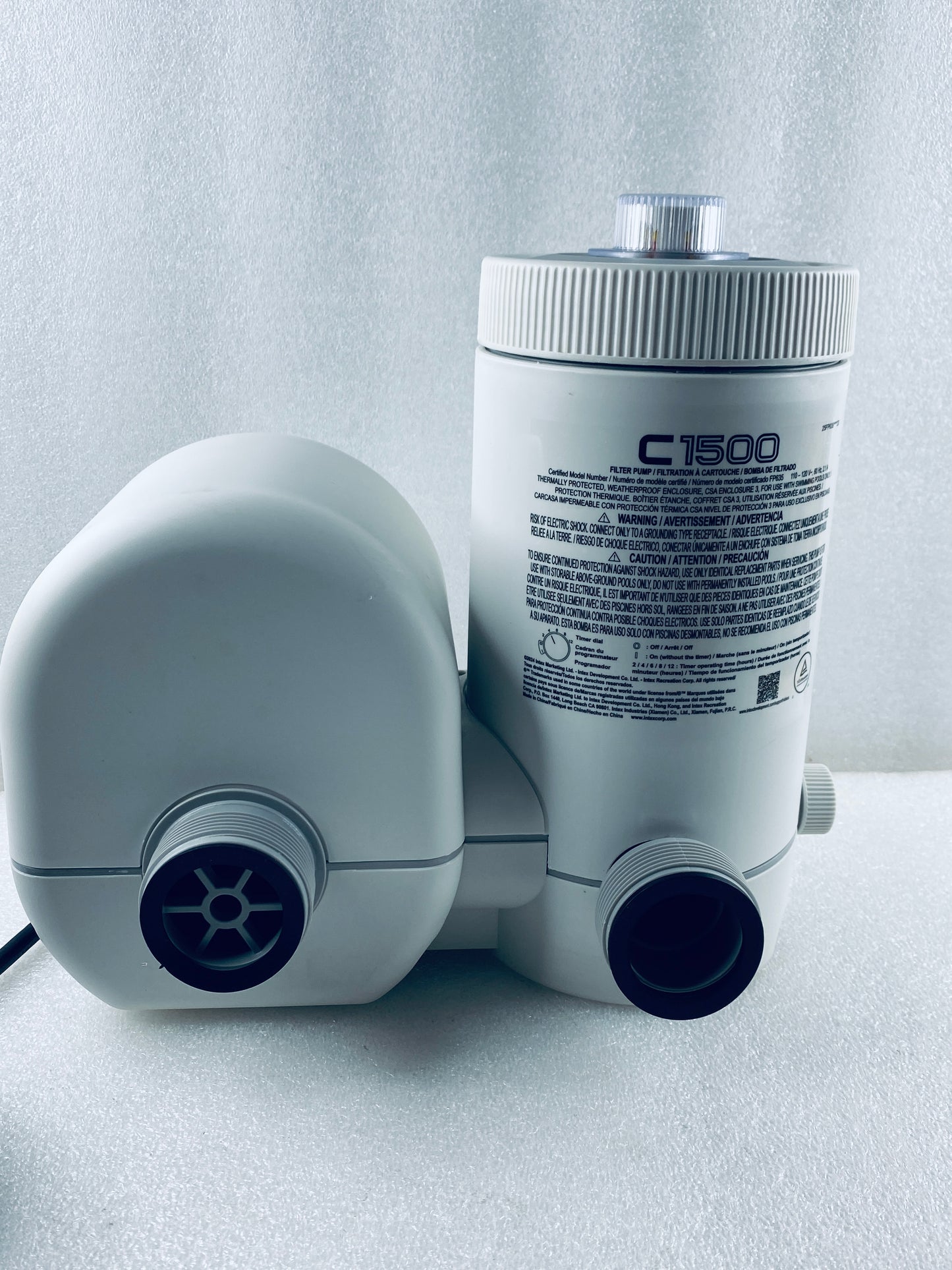 New Other INTEX Krystal Clear 1,500 GPH Cartridge Filter Pump, Above Ground Pool