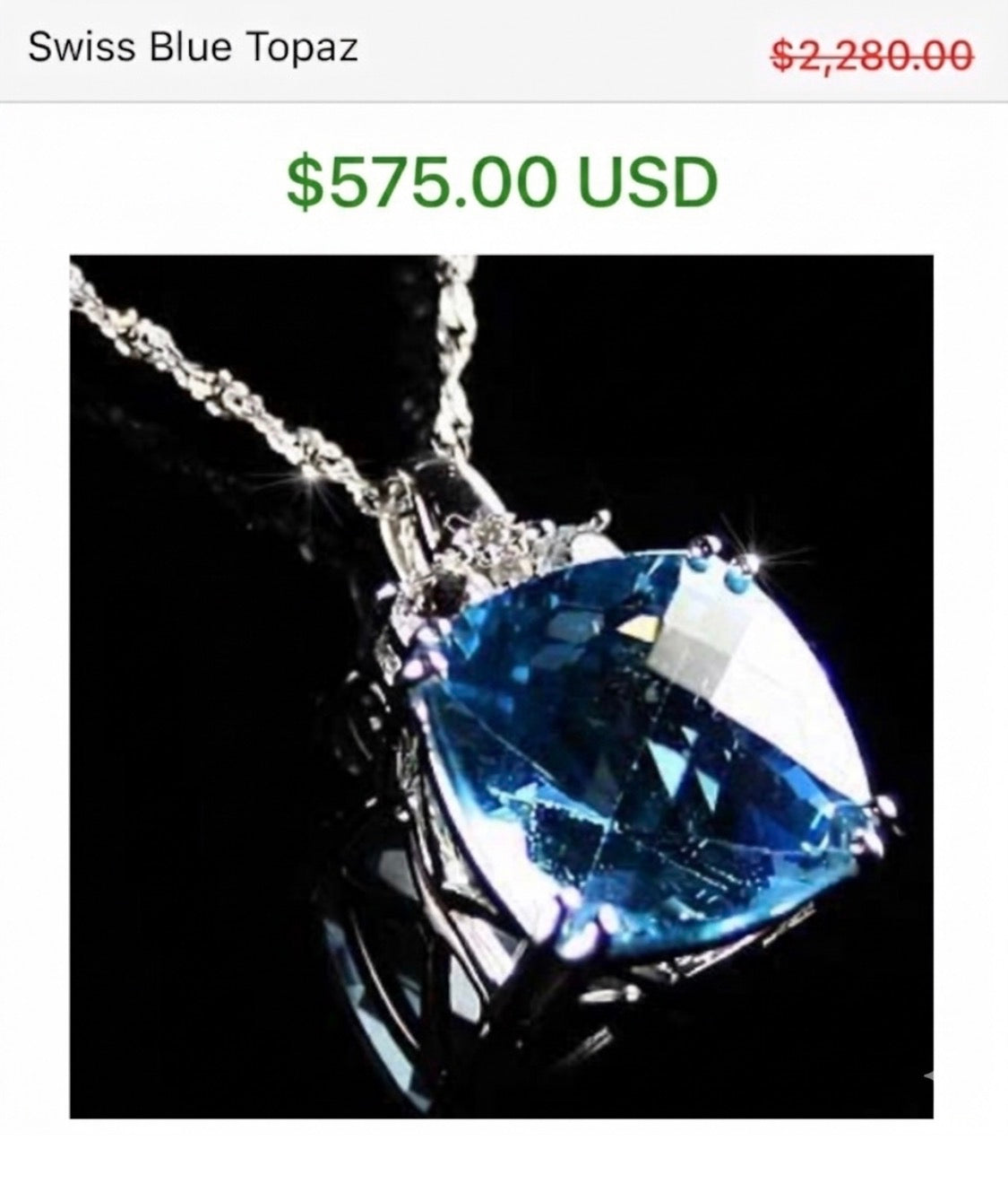 New Designer s925 Sterling Silver 5.5 Ct Cushion Swiss Blue Topaz Pendant Diamond 18” Necklace 4.5g
