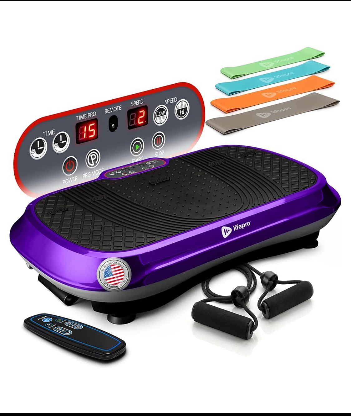 New Other Lifepro Waver Vibration Plate Exercise Machine With 99 Speeds, Purple