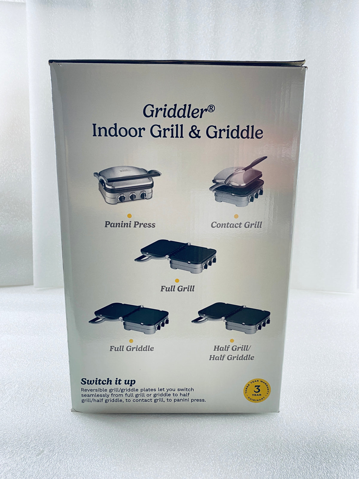 New Open Box Cuisinart Indoor 5-in-1 Griddler Grill With Nonstick Cooking Plates