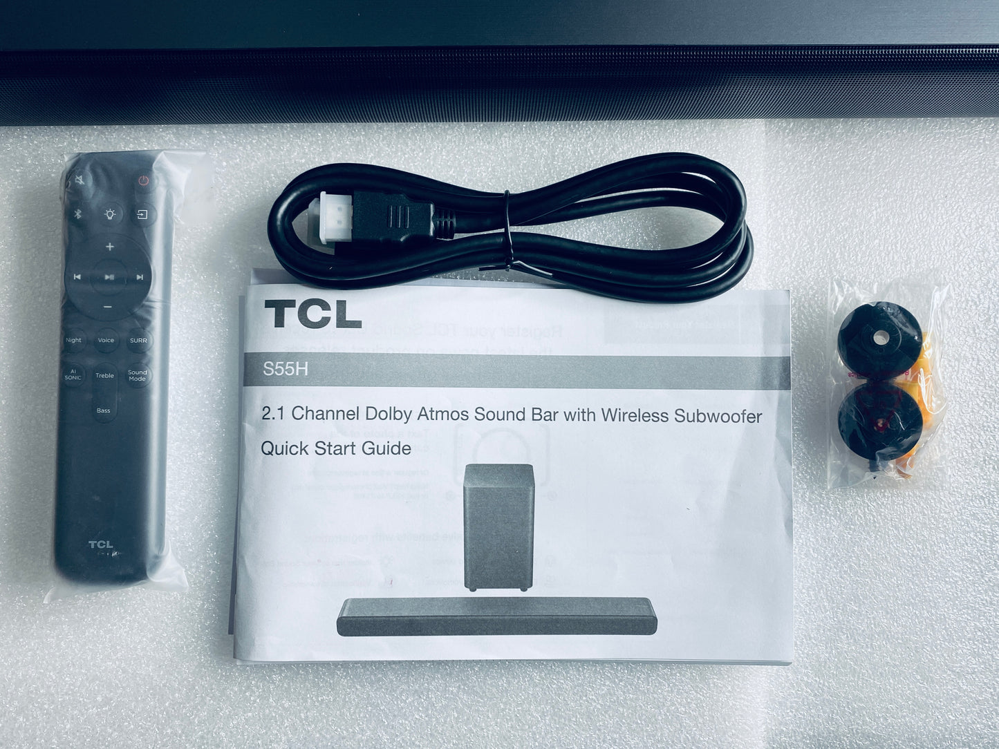 New Other TCL 2.1 Bluetooth Sound Bar With Wireless Subwoofer W/ Remote Control