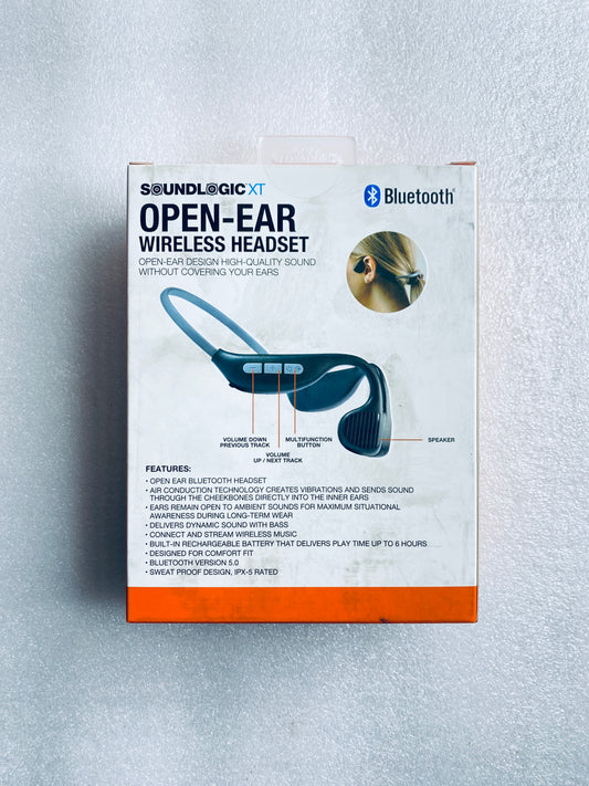 New SoundLogic XT Open Ear Wireless Bluetooth Headset With Built-In Microphone