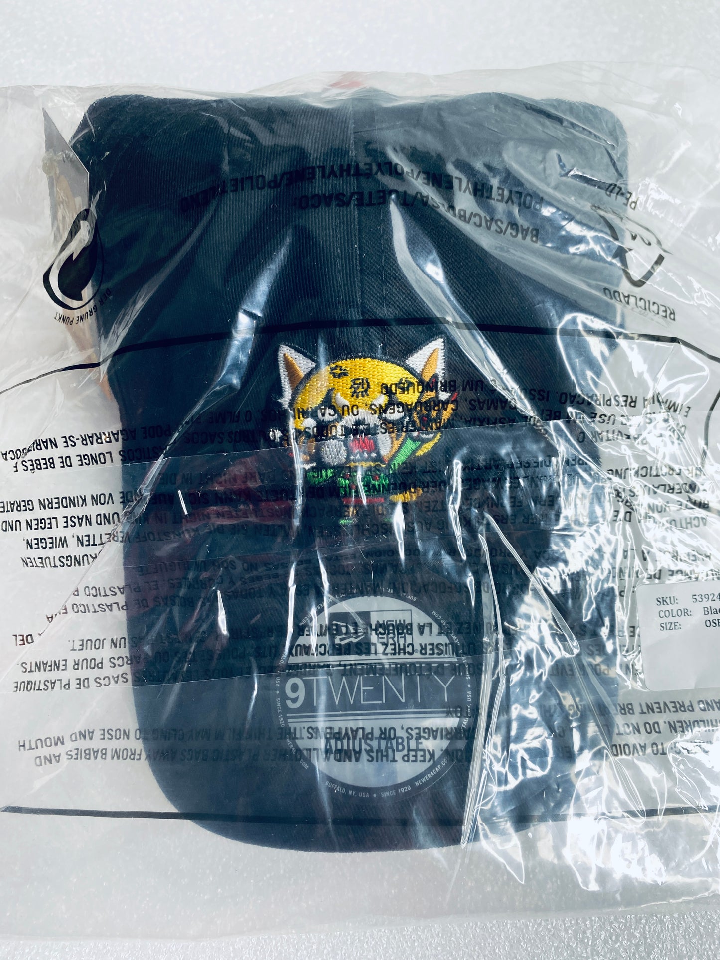 New Aggretsuko x New Era 9TWENTY Adjustable Cap Metal All The Way Dad Hat