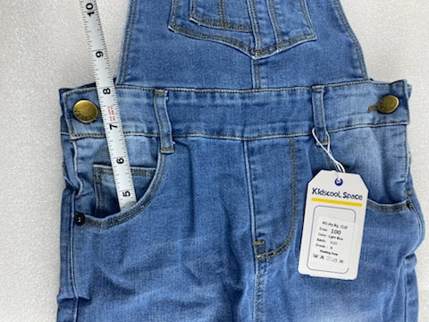 New Kidscool Space Size 3T Overall Denim, Light Blue