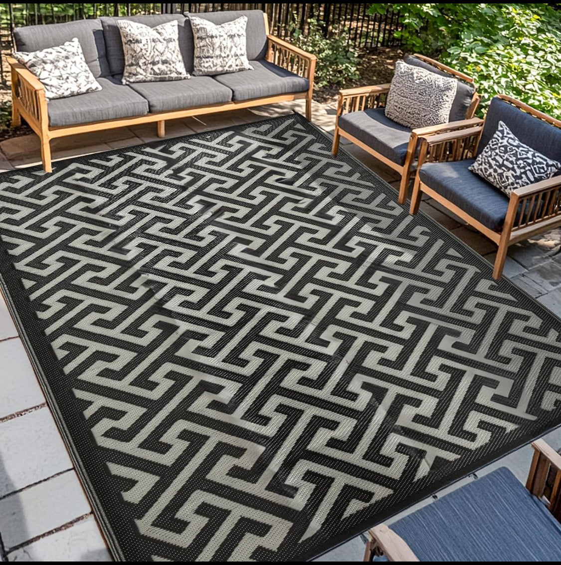 New Other Pasamic 9ft. x 18ft. Plastic Straw Waterproof Reversible Outdoor Rug