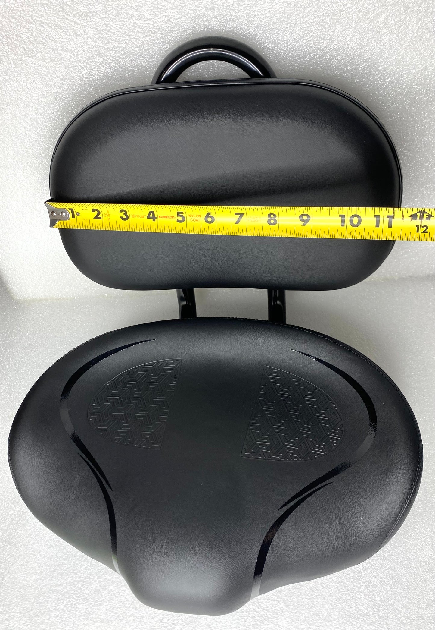 noseless Oversized Universal Bike Saddle Seat With Backrest, Black