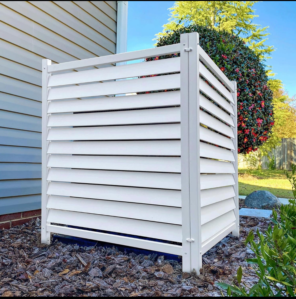 New Other Enclo 44” H x 36” W Waverly Privacy Screen DIY No Dig Kit, White Vinyl