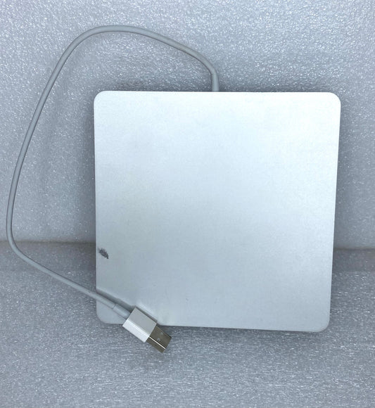 apple USB SuperDrive External Drive CD DVD, Silver, A1379, 6" x 5 1/2" - (READ)
