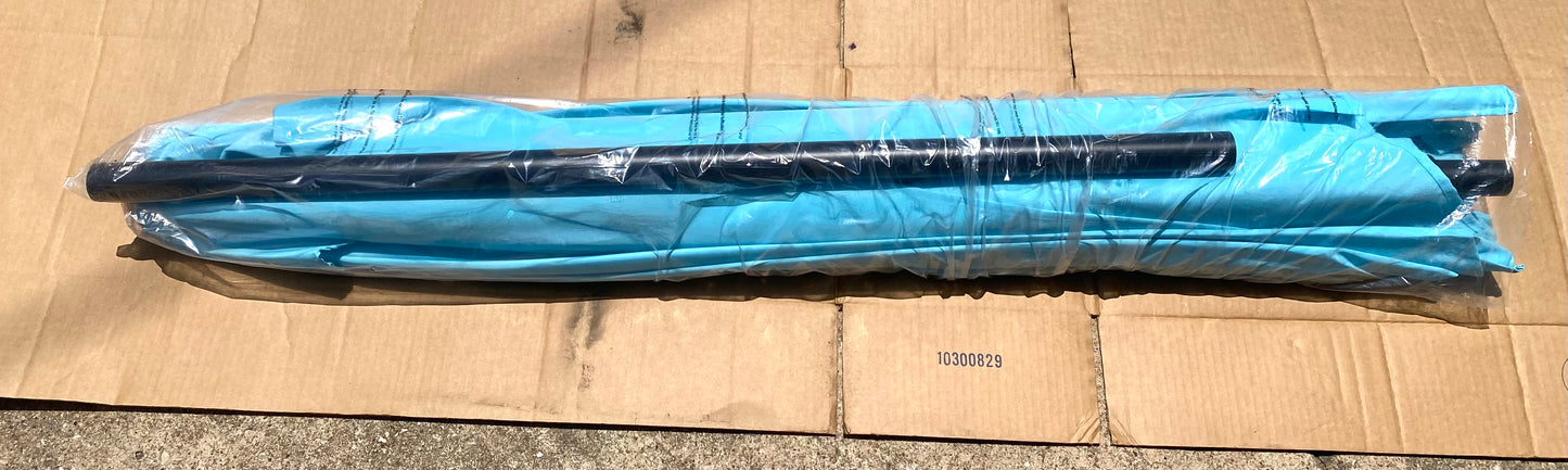 New Other Pure Garden Outdoor Half 9’ Patio Shade With Easy Crank & Tilt, Aqua Blue