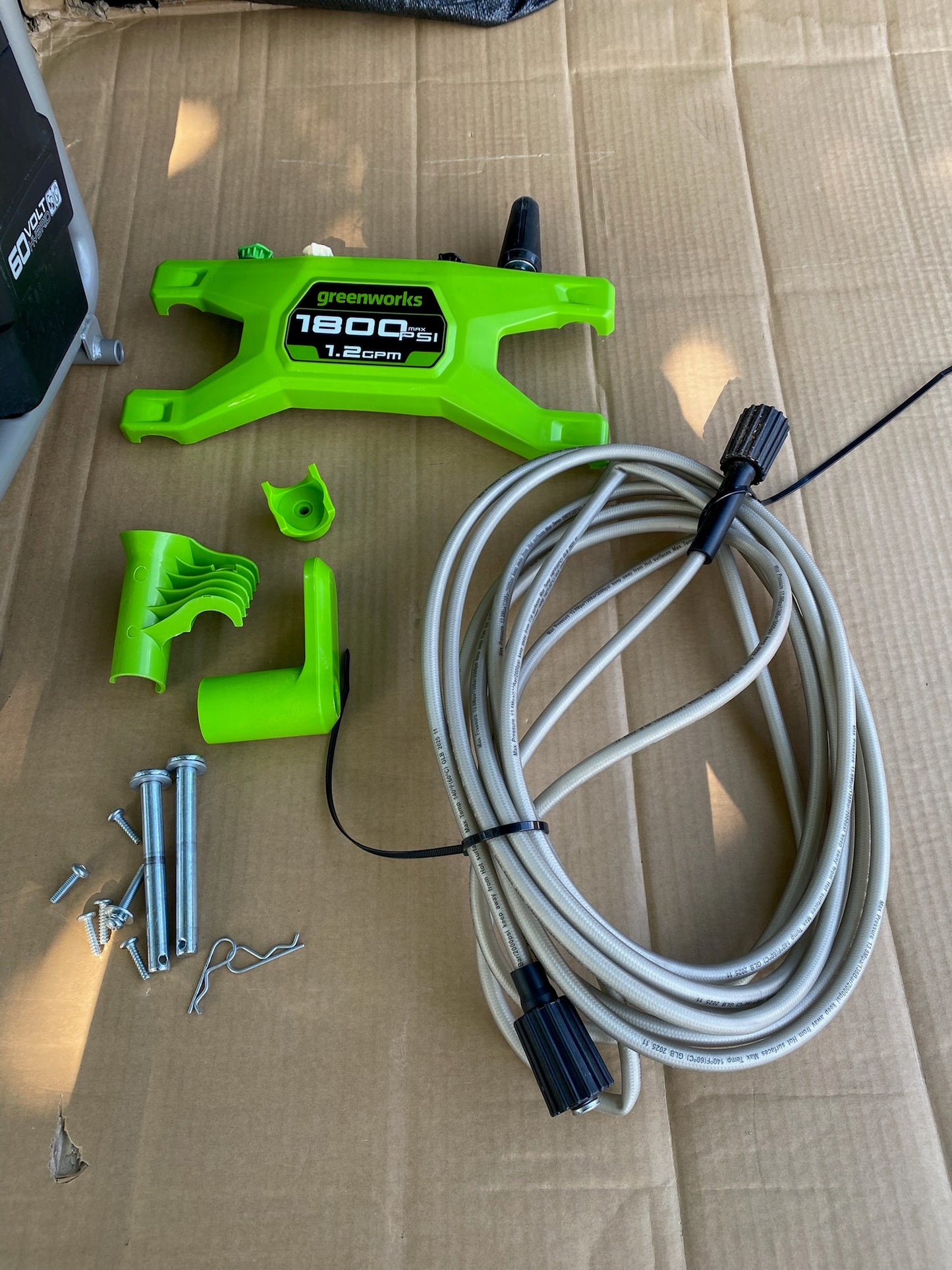 Greenworks 60V 1800PSI Max 1.1 GPM Hybrid 120V/Cordless Electric Pressure Washer