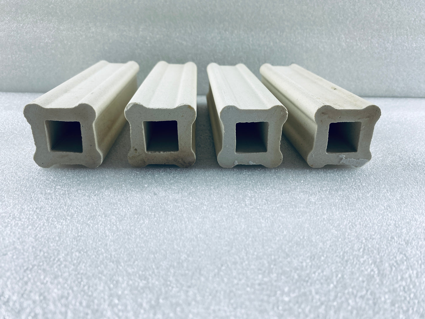 Lot Of 4 - Kiln Approx. 6" Tall x 1 1/2" Wide Squared End Posts