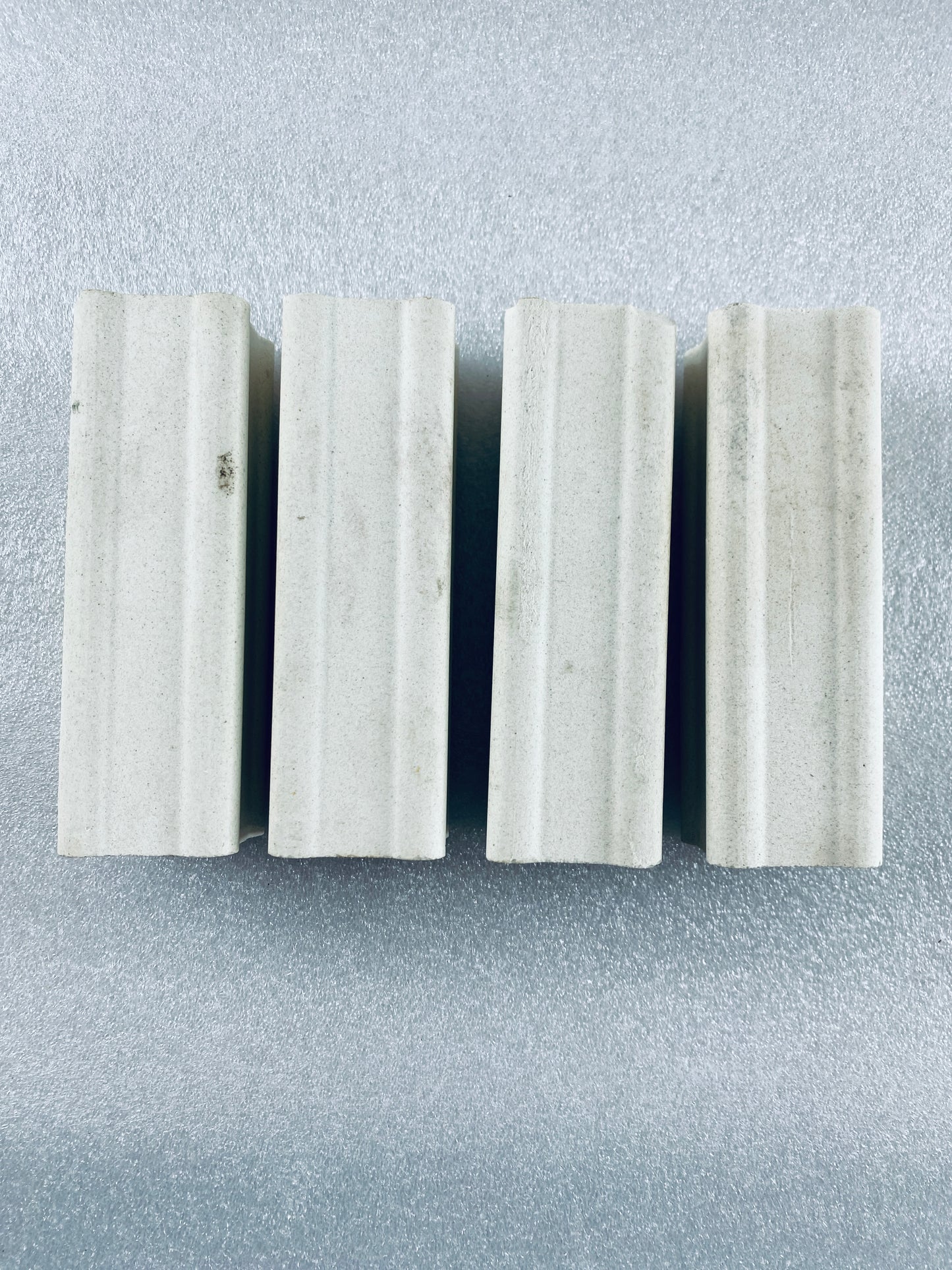 Lot Of 4 - Kiln Approx. 5" Tall x 1 1/2" Wide Squared End Posts