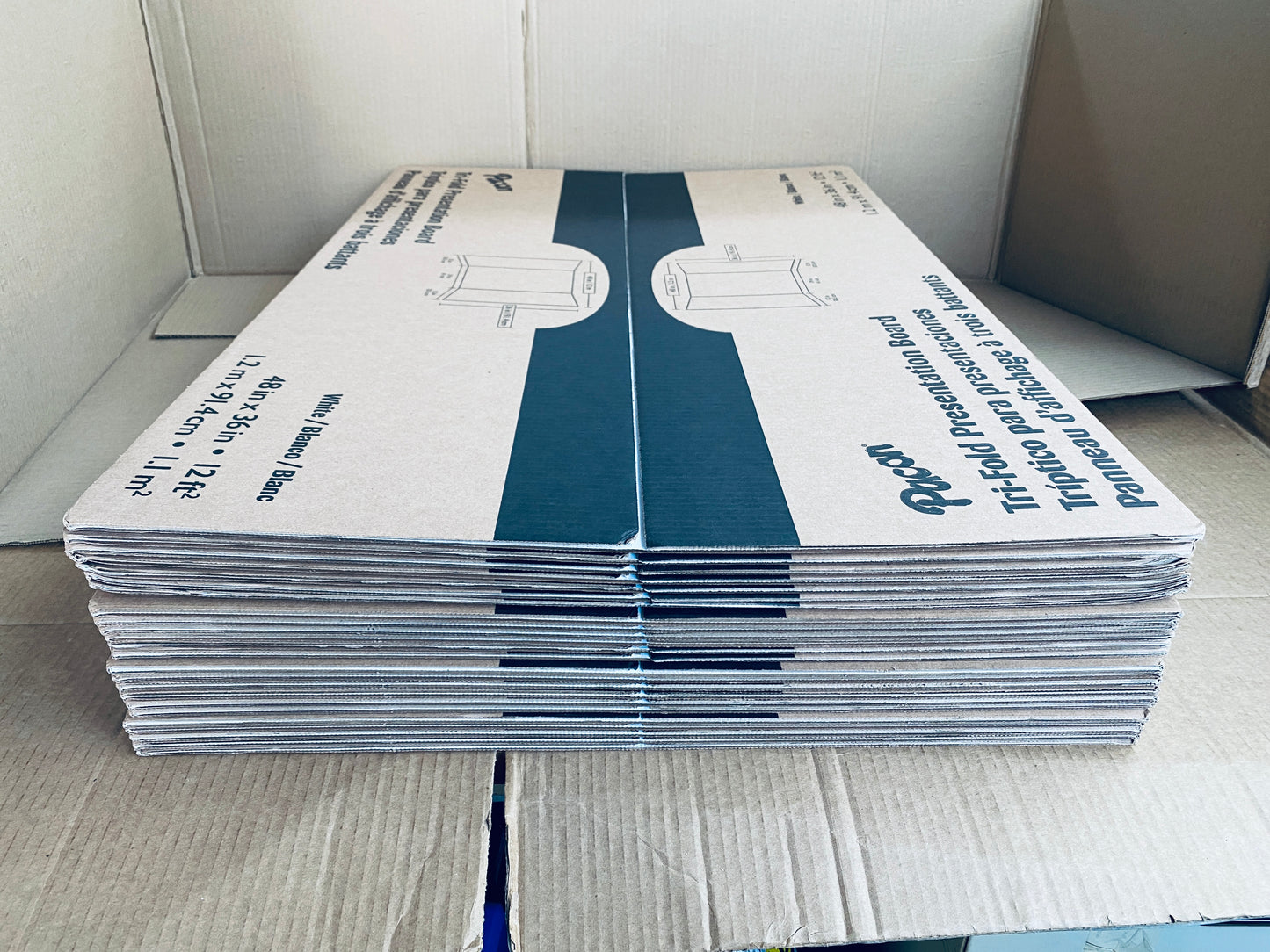 Set Of 24 - New Other Pacon Spotlight White Headers Corrugated Presentation Boards