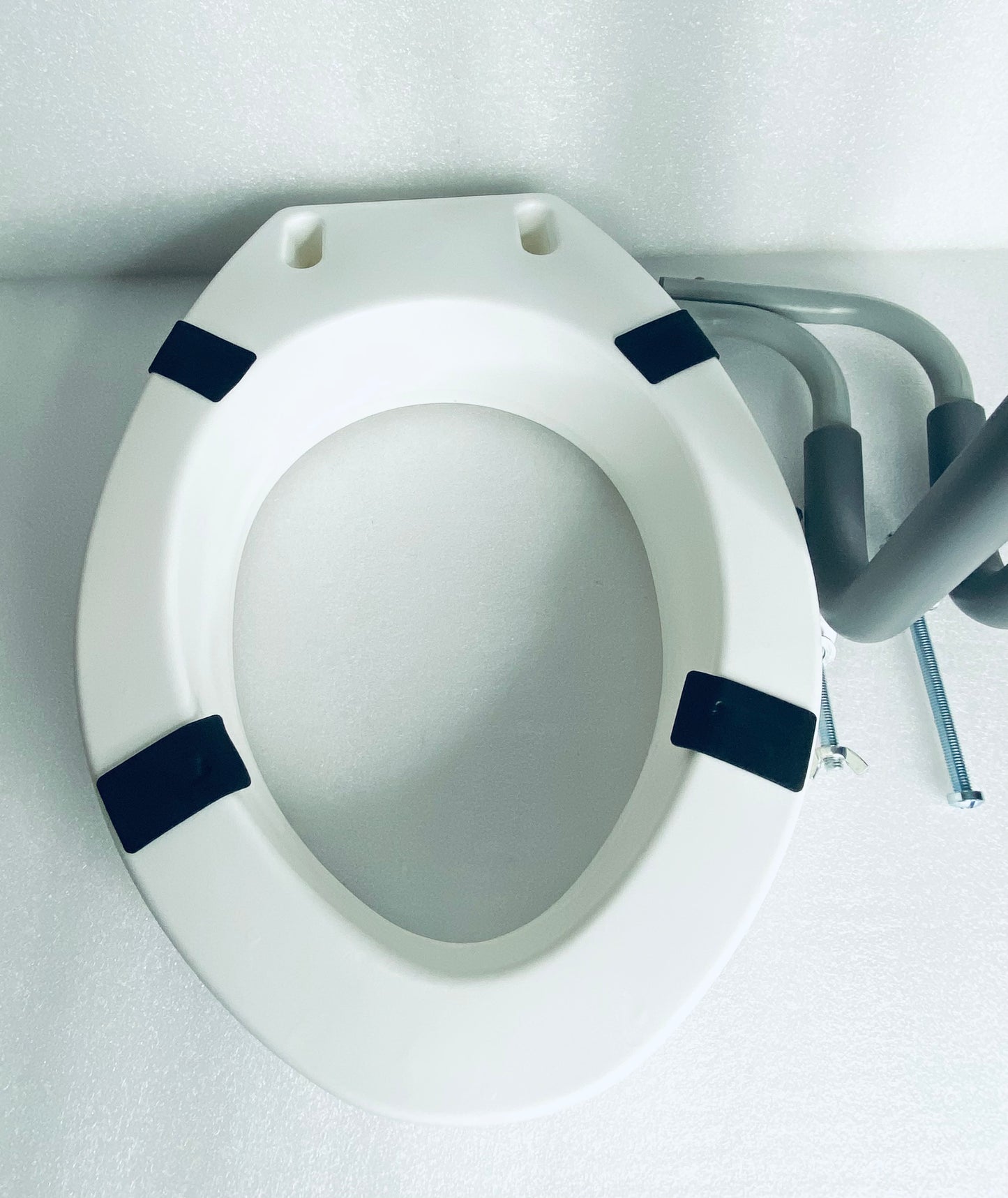 New Open Box - Compass Elongated 3.5" High Raised Toilet Seat With Arms