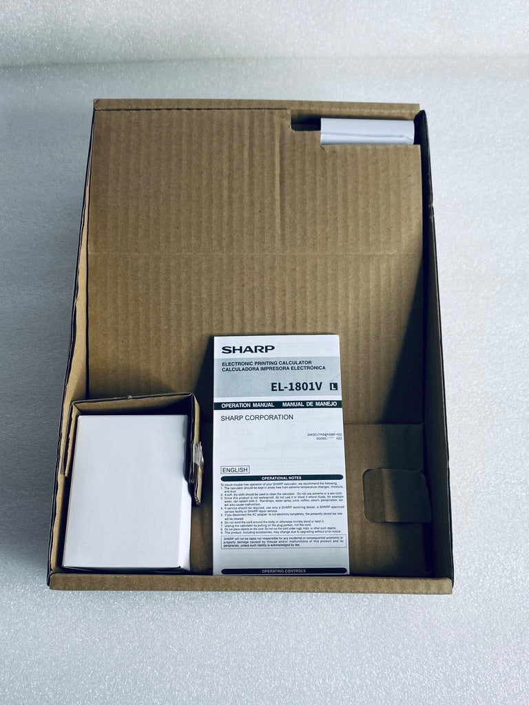 new Other - Sharp EL-1801V 12-Digit 2-Color Printing Calculator