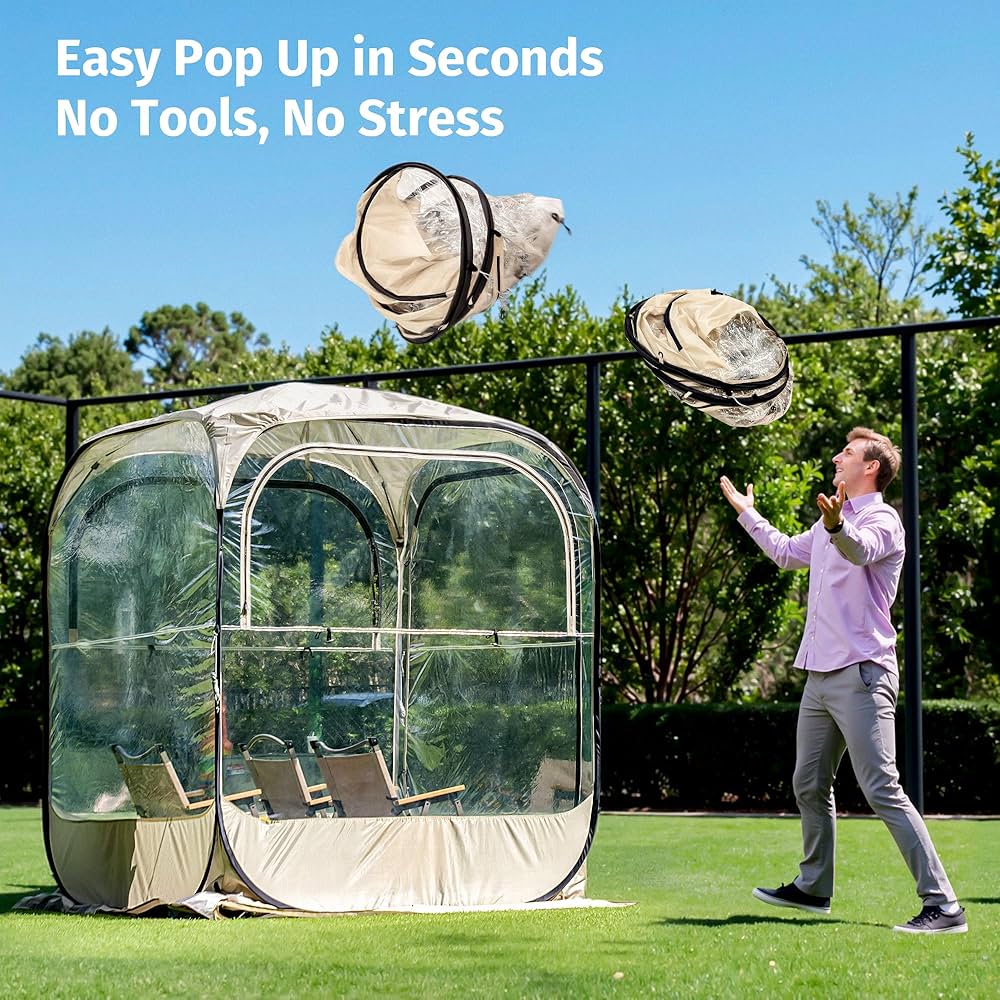 New Other East Oak 5' x 5' Pop Up Bubble All Weather Protection Tent For Events