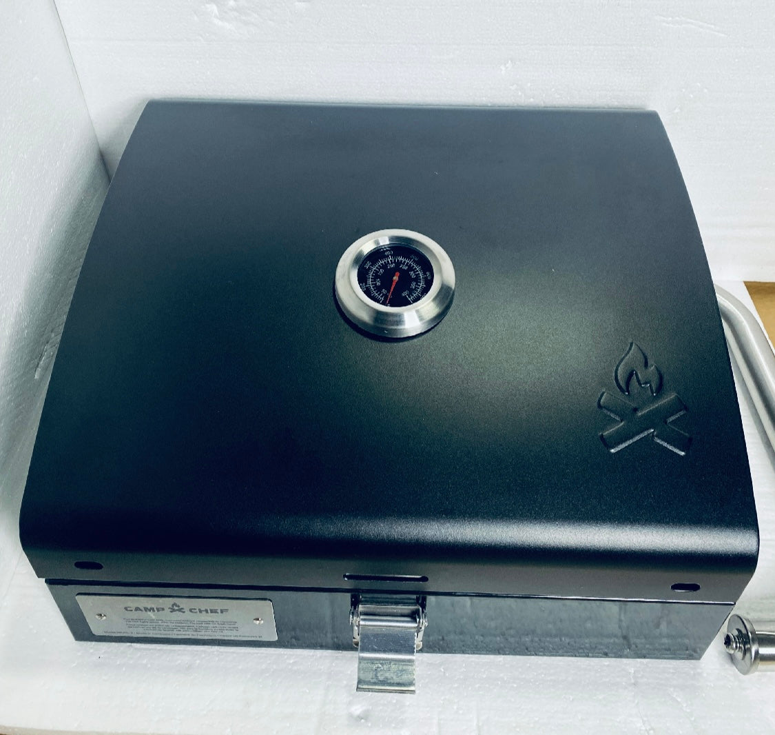New Other Camp Chef Black Deluxe BBQ Single Burner Grill Box Accessory, 14”x16”