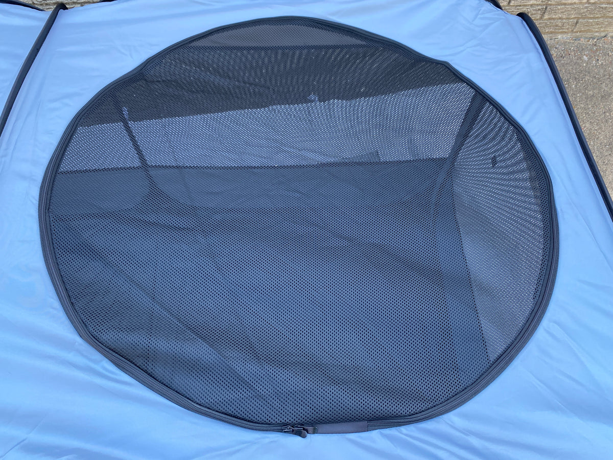 Like New EighteenTek 73” 2-in-1 Pop Up Dog/Cat Playpen, Grey