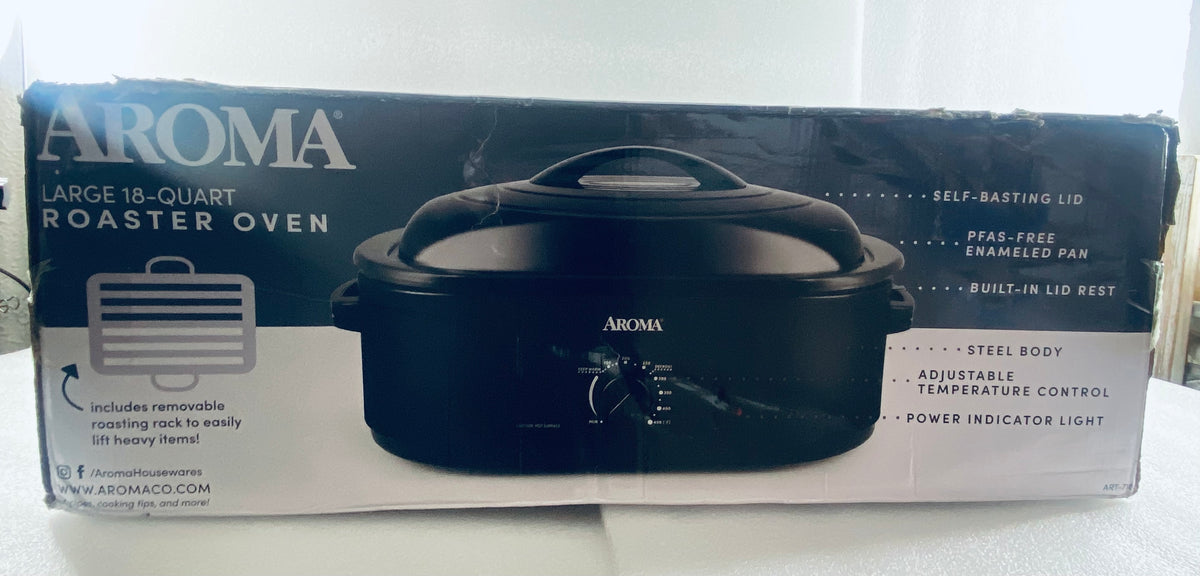 New Other Aroma Large 18-Quart Roaster Oven, Black