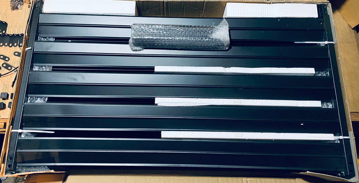 New Open Box FixVow 3 Panel Metal Privacy Screen, Approx. 40 1/2" Tallx114" Wide