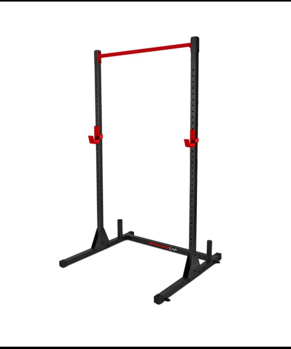 CAP Barbell Multi-Functional Power & Squat Rack With Bar Holder, Black/Red