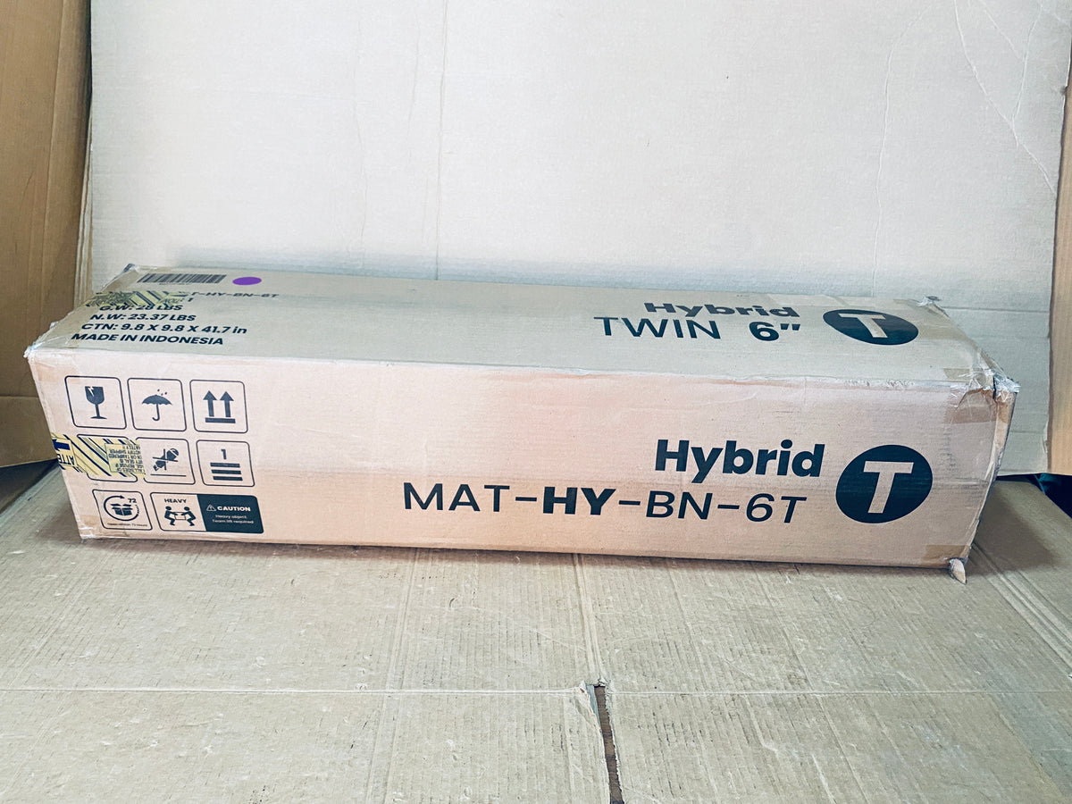 New Open Box Neo Sleep Twin 6” Cool Hybrid Mattress W/ Innerspring Coil Support