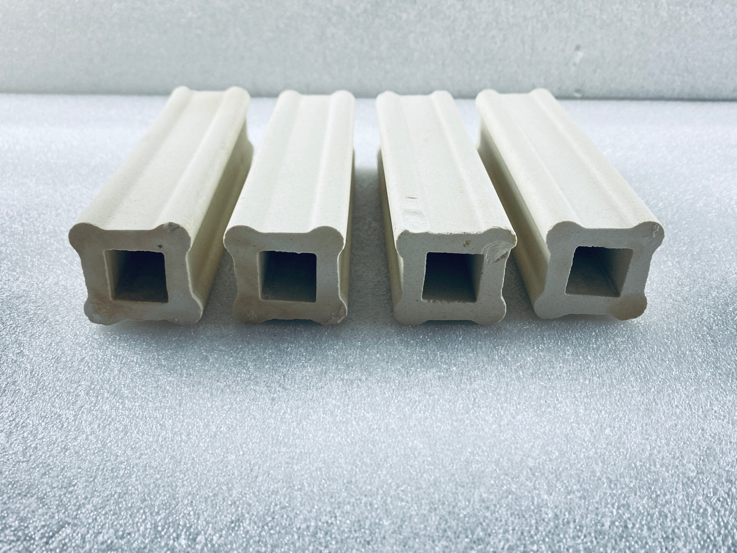 Lot Of 4 - Kiln Approx. 6" Tall x 1.5" Wide Squared End Posts