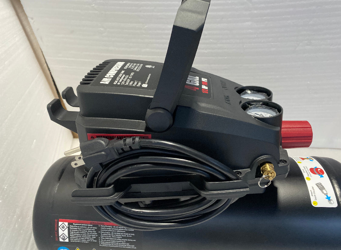 New Other 4 Gallon Portable Air Compressor With 0.5HP & Max 110PSI, Black