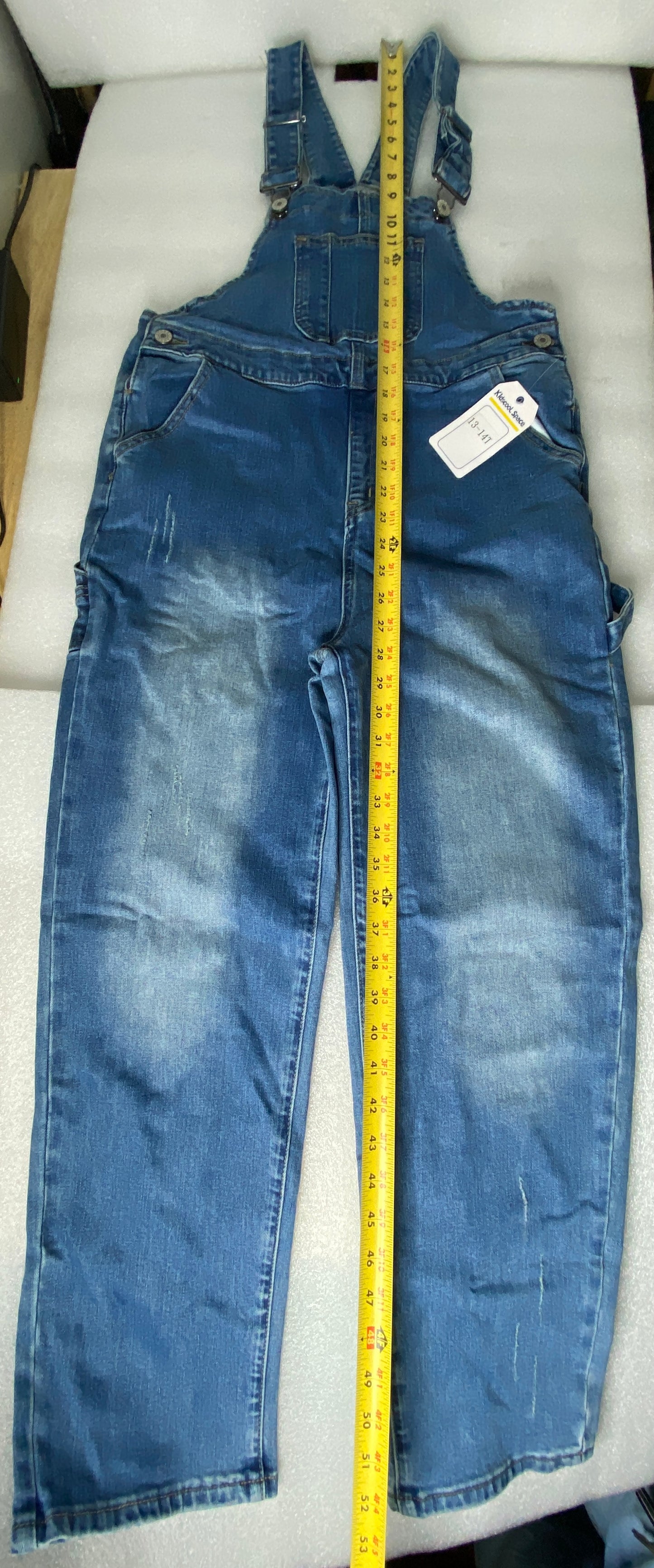 New Kidscool Space Blue Size 16 Youth Overall Denim