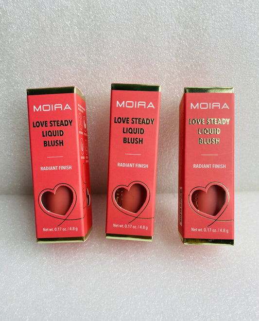 Lot Of 3 - New Moira Love Steady Liquid Blush Radiant Finish 03, 0.17 oz. Each