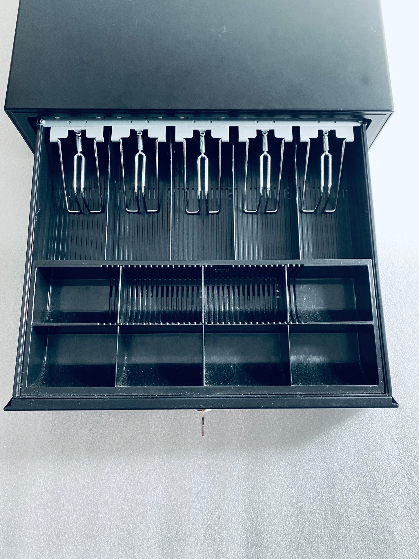 star Microincs 16” Stainless Steel Cash Drawer With Key, Black