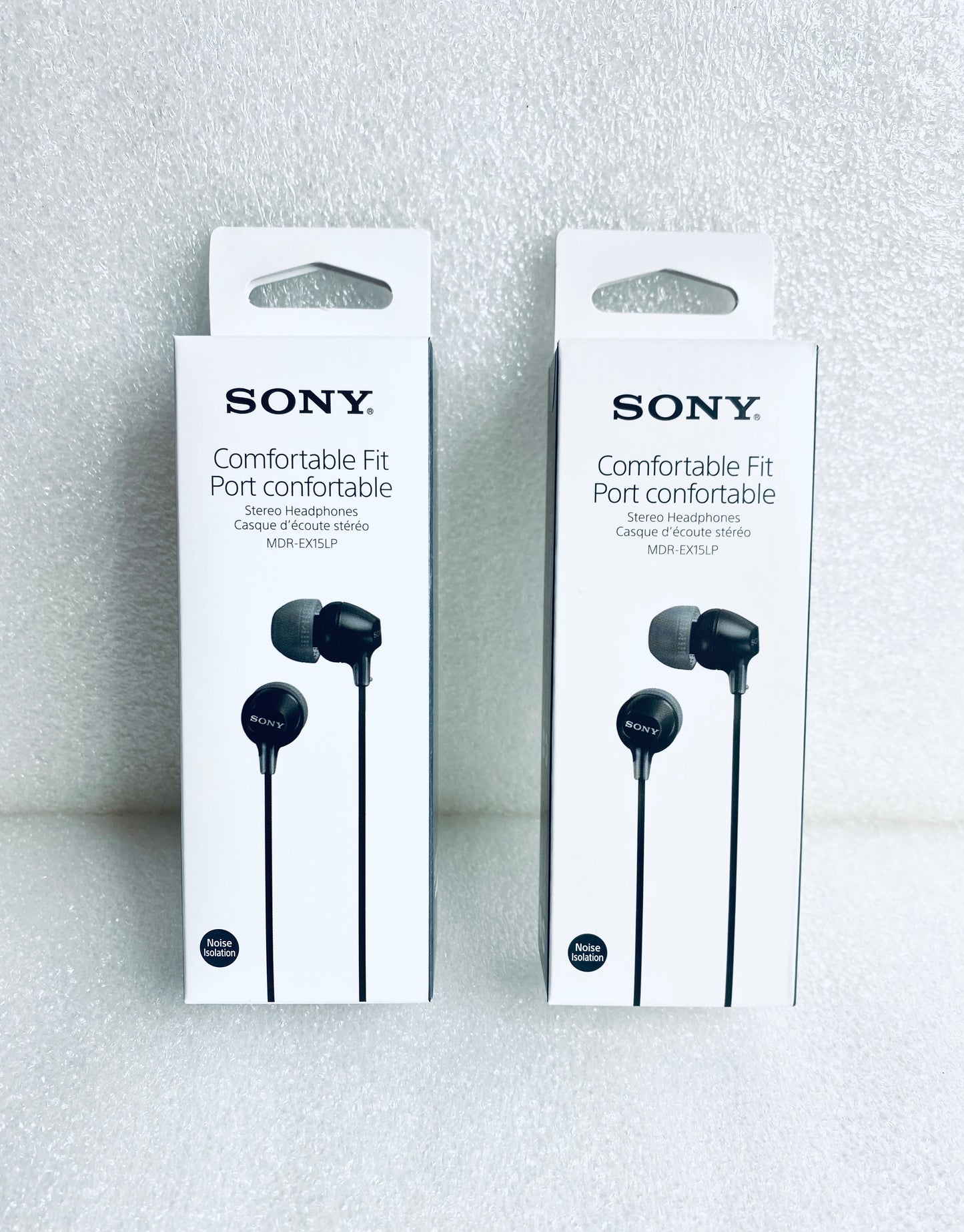 Lot Of 2 New - Sony In-Ear Earbud Headphones With Noise Isolation, Black