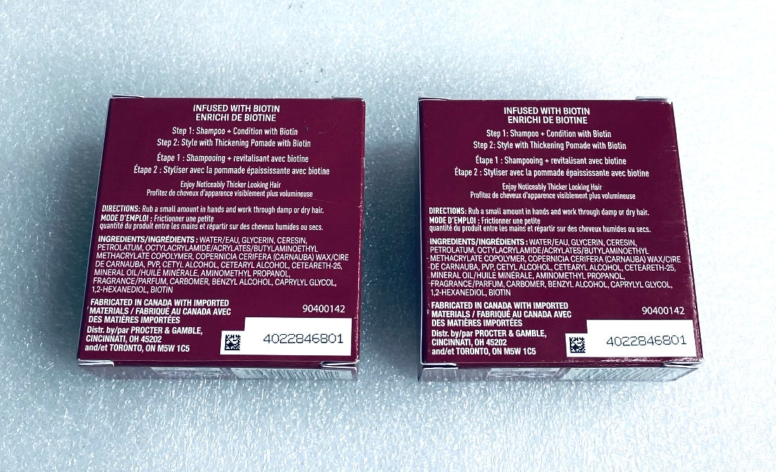 Lot Of 2 - New Old Spice Thickening Pomade Styler With Biotin, 2.22 oz Each