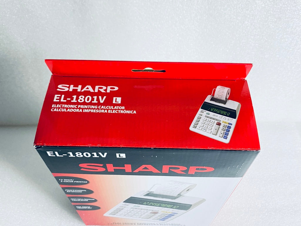 new Other - Sharp EL-1801V 12-Digit 2-Color Printing Calculator