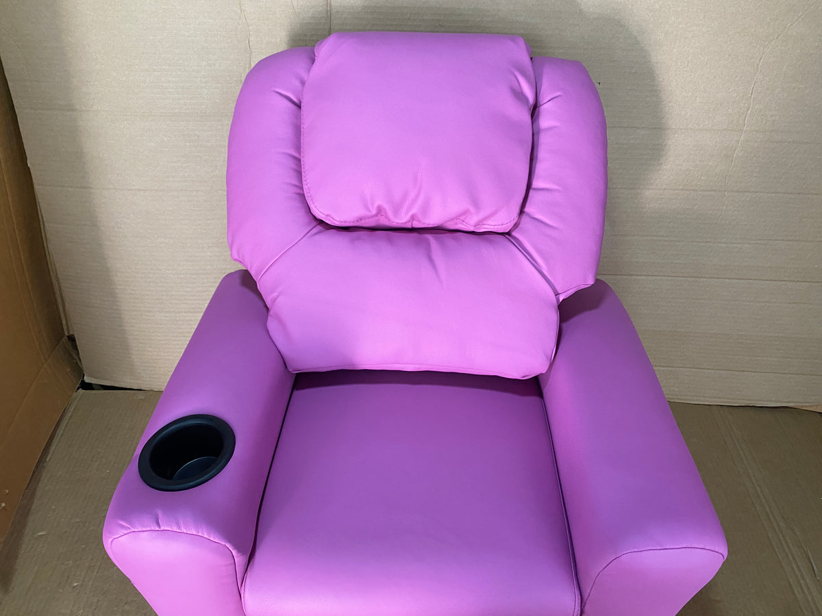 New Open Box Flash Furniture 27in. Hot Pink Vinyl Upholstered Kids Accent Chair