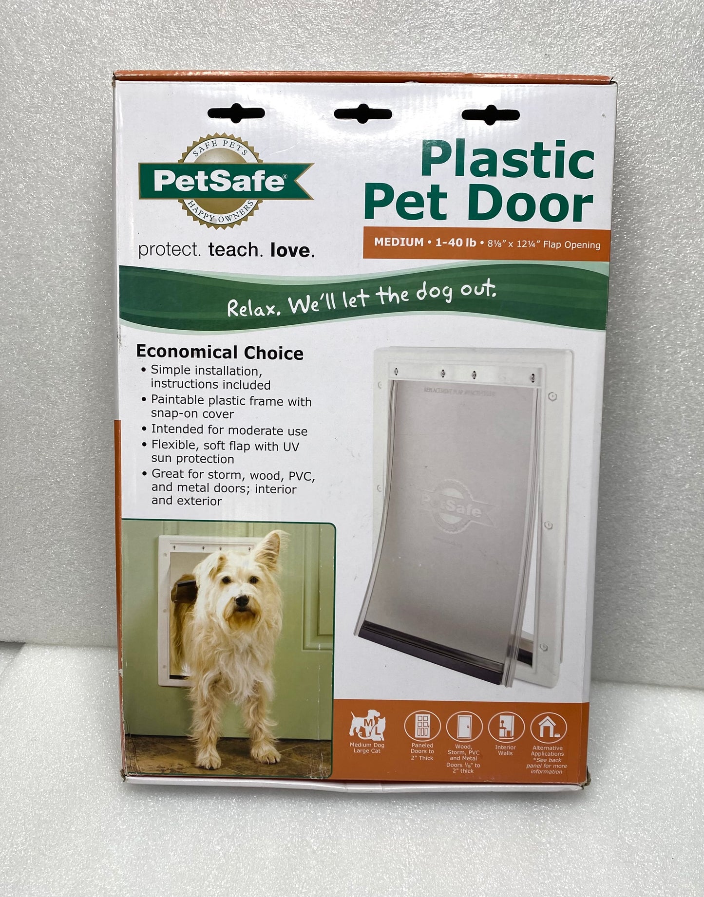 new Other - PetSafe Plastic Pet Door For Medium Dogs Weighing Up to 40 lb – READ