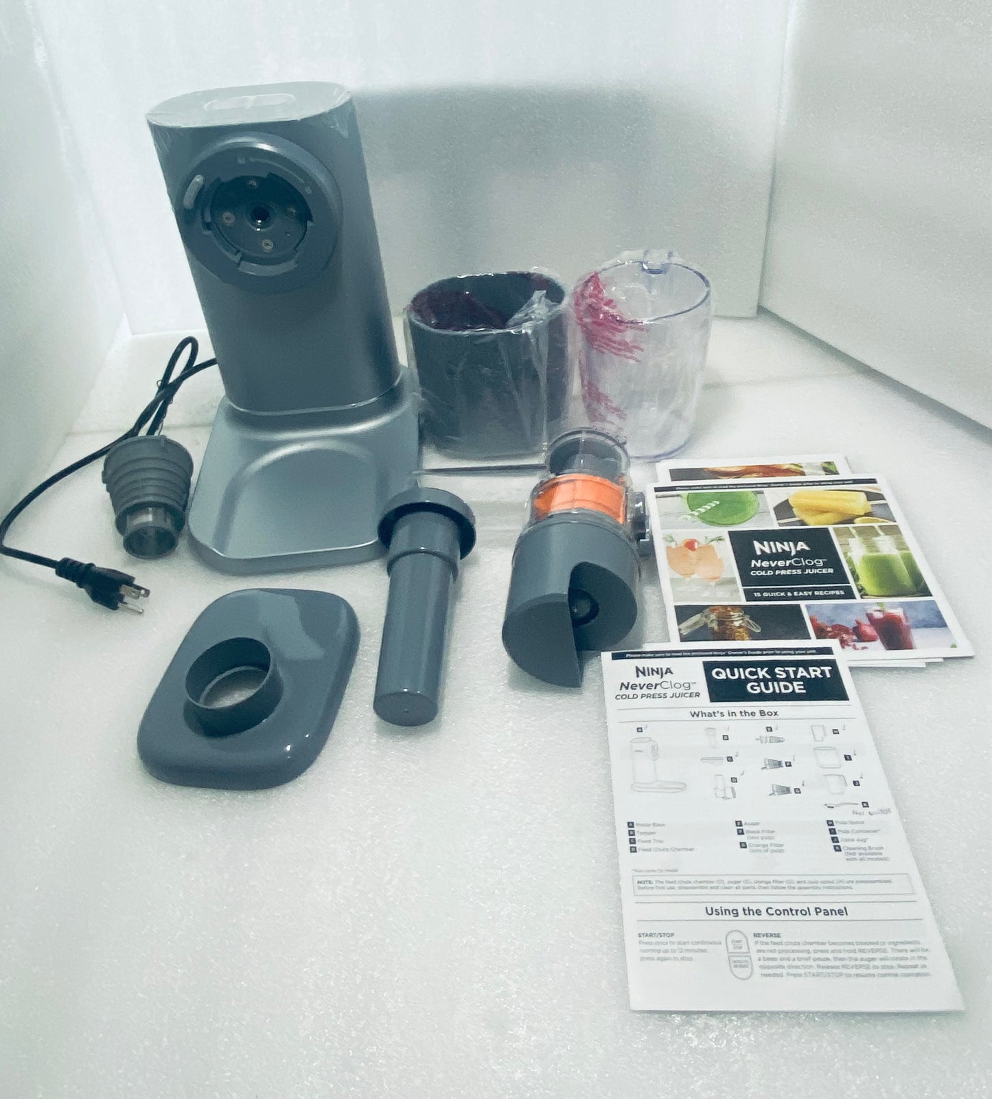 New Other Ninja NeverClog Cold Press Juicer W/ High-Torque & Total Pulp Control