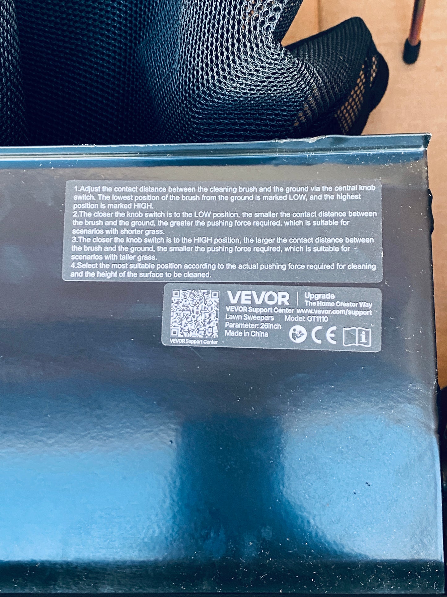 New Other Vevor Push Lawn Sweeper 26” Leaf & Grass Collector, Rubber Wheels