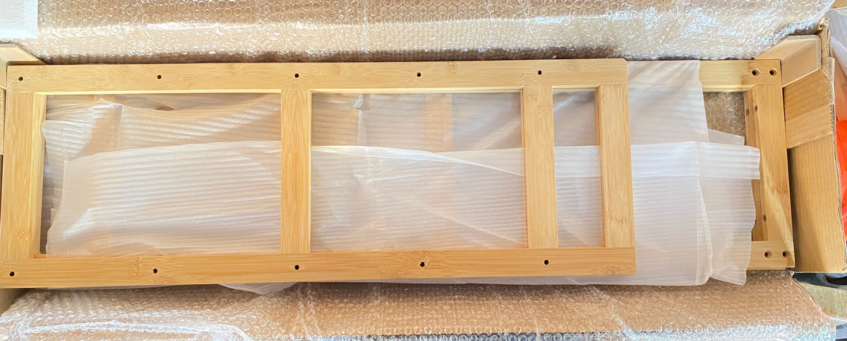 New Open Box SONGMICS 66.9''H 3-Tier Adjustable Bamboo Over The Toilet Storage
