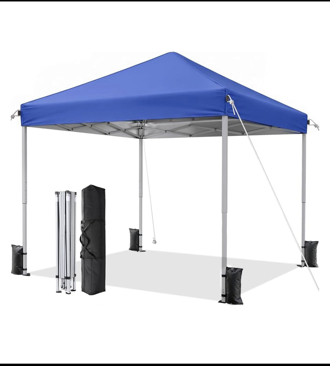 New Open Box Driftalia 10x10 Pop Up Canopy Tent, One-Push Center Lock, Blue
