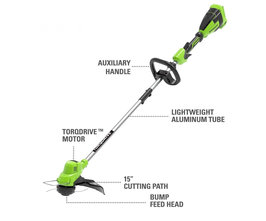 New Other Greenworks 40V 15-Inch Torqdrive String Trimmer, Tool Only