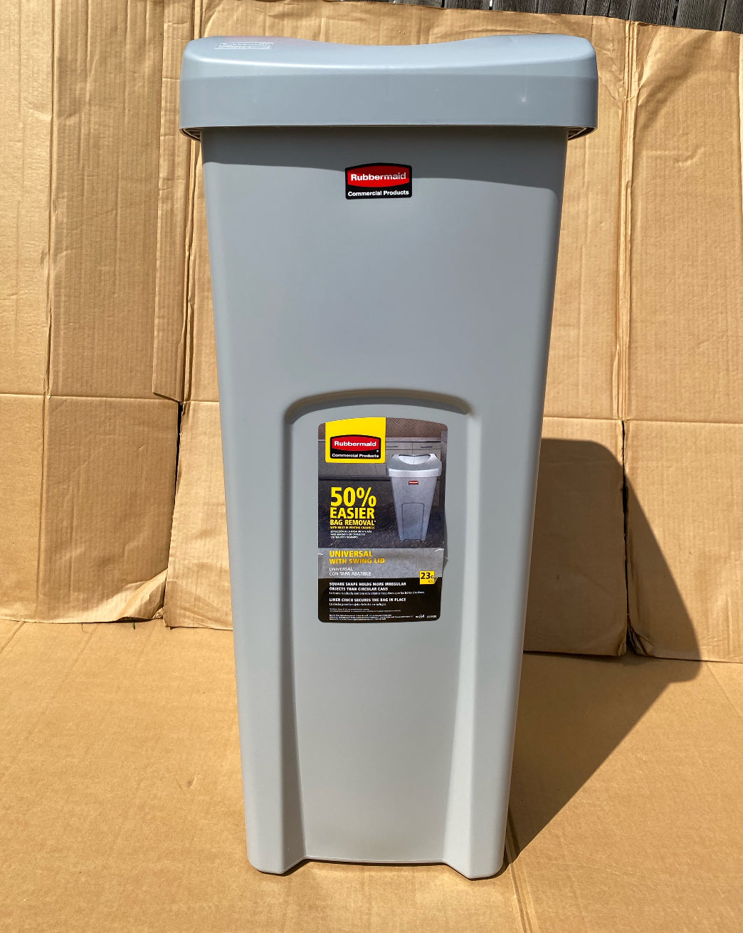 New Other Rubbermaid Commercial 23Gal Universal Plastic Trash Can W/ Swing Lid
