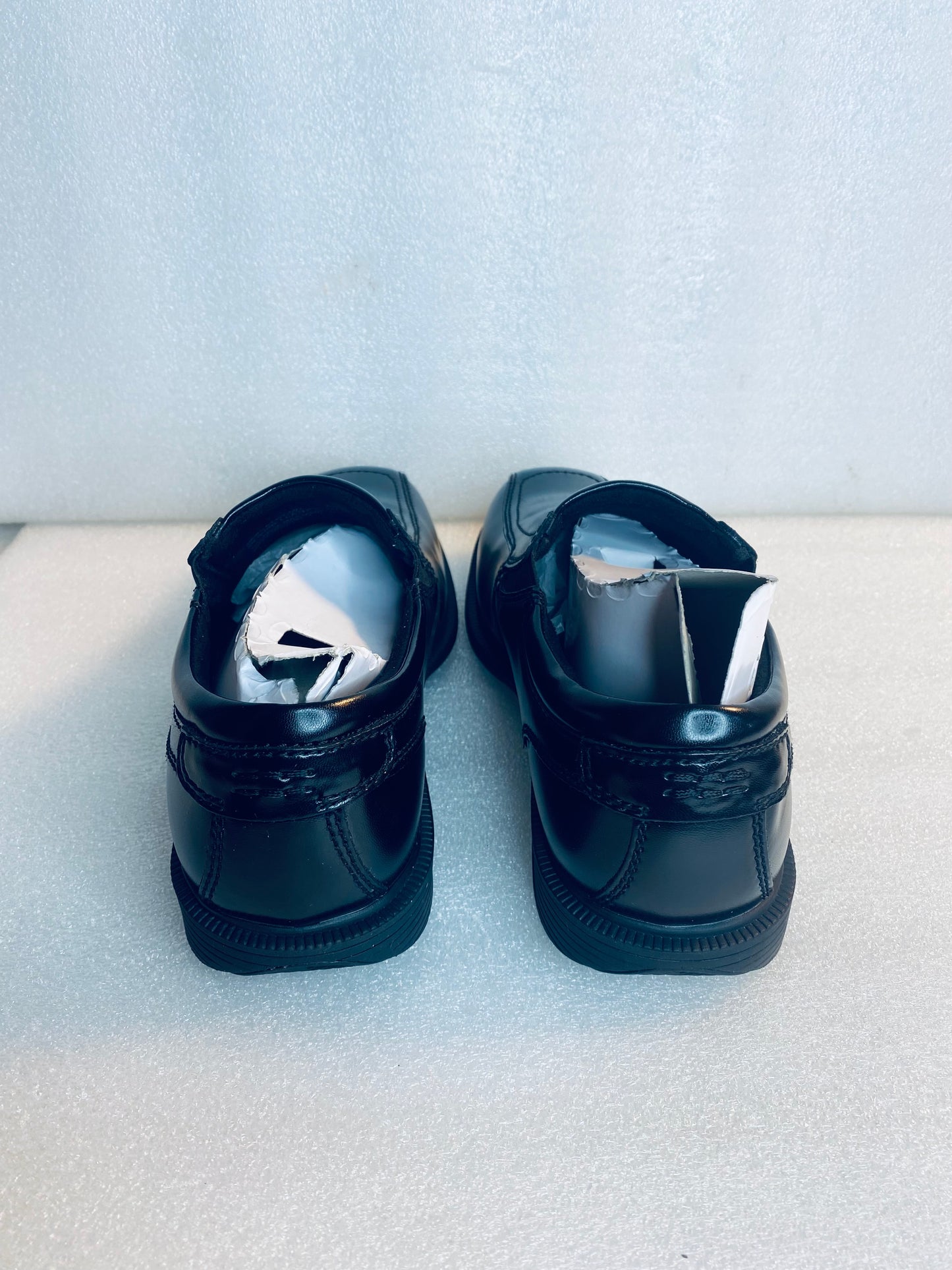 New Open Box Nunn Bush Bleeker Street Men's Bike Toe Slip On, Black, Size 7.5
