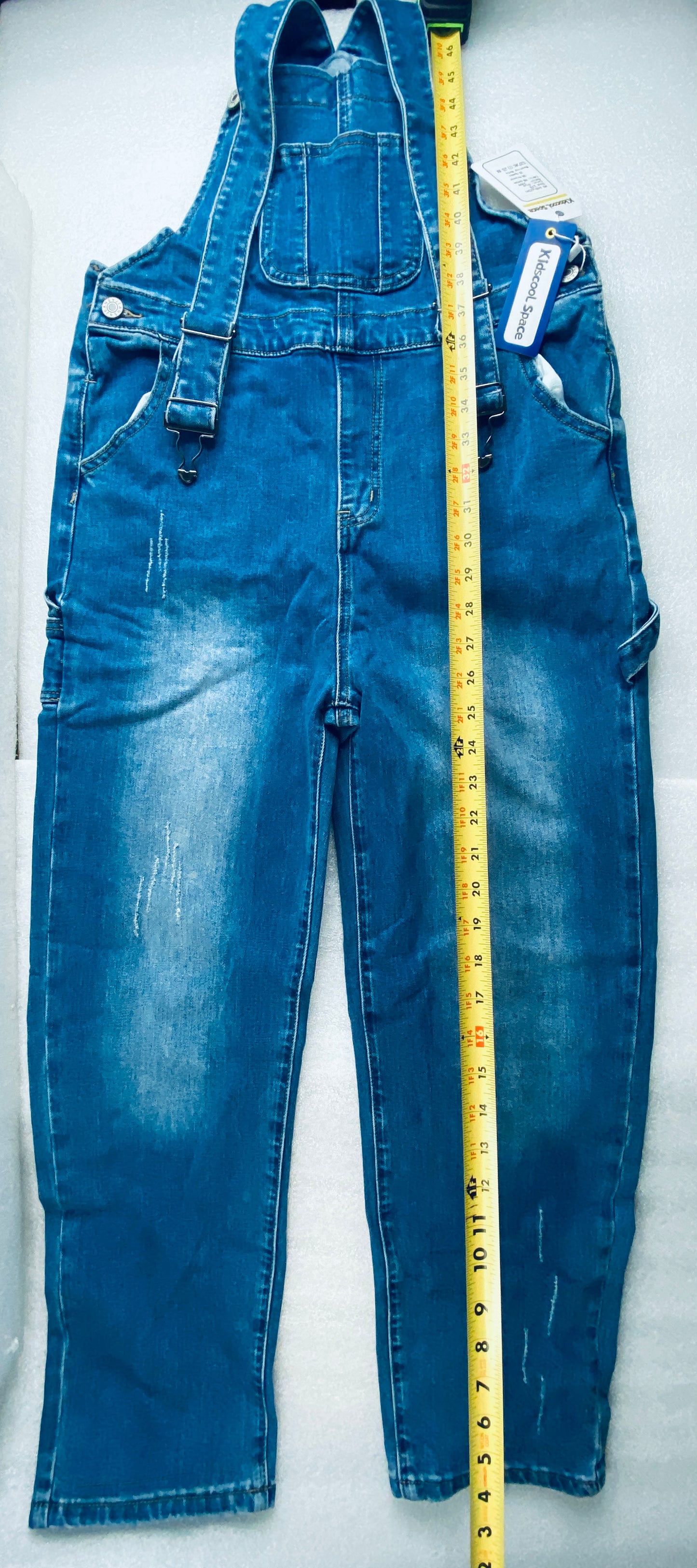 New Kidscool Space Size 16 Youth Overall Denim, Blue